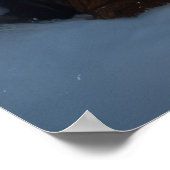 Poster Décor de Noël Bernese Mountain Snowy (Coin)