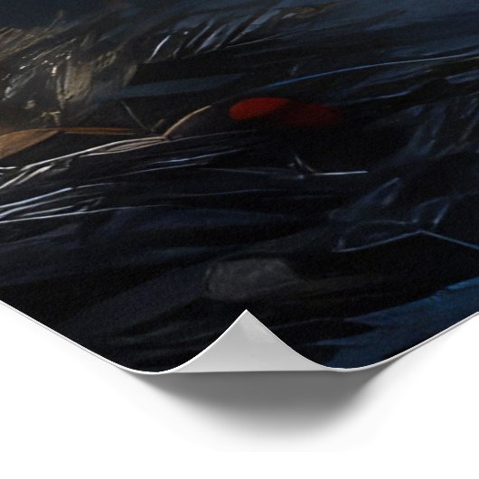 Poster Décor de Noël Dalmatien Snowy (Coin)