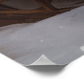 Poster Décor de Noël Rat Terrier Snowy Sleigh (Coin)