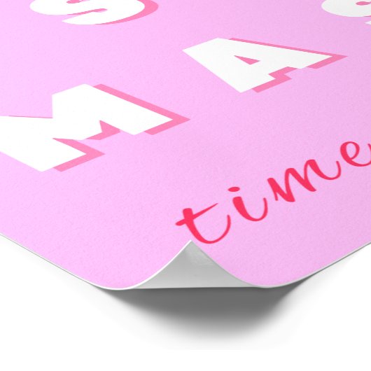 Poster Décor de Noël rose Abstrait (Coin)