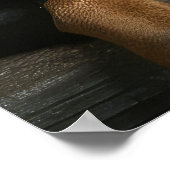 Poster Décor de Noël Rottweiler Snowy Sleigh (Coin)