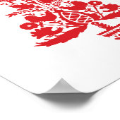 Poster Décor de Noël scandinave Cheval (Coin)