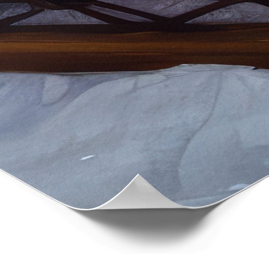 Poster Décor de Noël Shar Pei Snowy Sleigh (Coin)