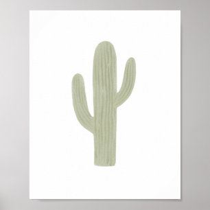 Poster Décor de nurserie de cactus saguaro boho