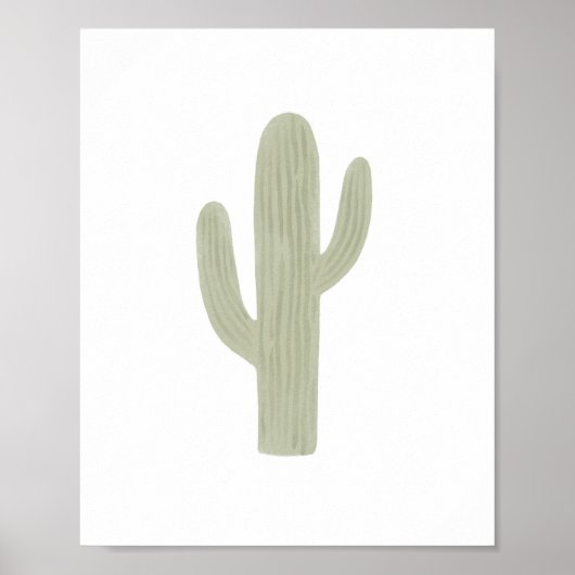 Poster Décor de nurserie de cactus saguaro boho (Devant)