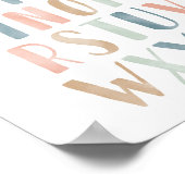 Poster Décor de nurserie pour fille avec alphabet pastel  (Coin)