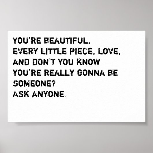 Poster Décor de nursery, Décor de salle de jeux, Citation (Devant)