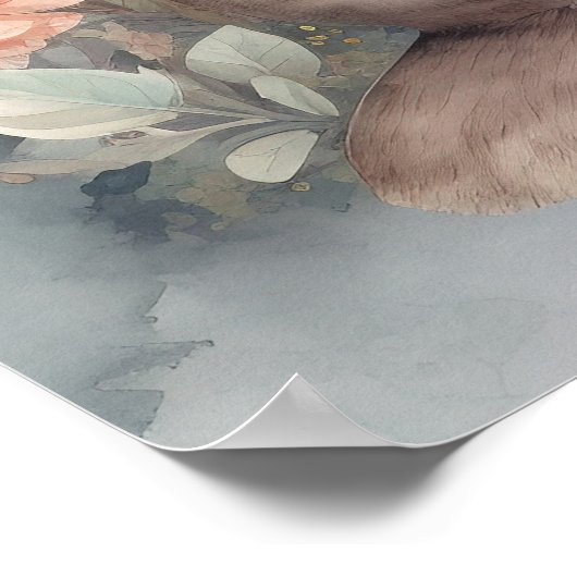 POSTER DÉCOR DE NURSERY EN BOIS ENCHANTÉ (Coin)