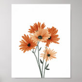 Poster Décor de pépinière à fleurs de Cosmos orange (Devant)