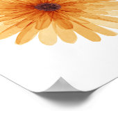 Poster Décor de pépinière à fleurs douces orange (Coin)