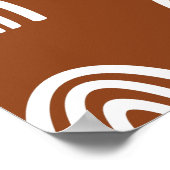 Poster Décor de pépinière Boho Blanc/Terracotta (Coin)