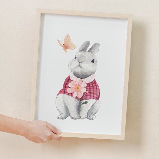 Poster Décor de pépinière de lapin géant