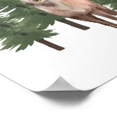 Poster Décor de pépinière Mur d'animaux en bois Décor Art (Coin)