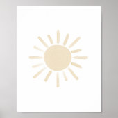 Poster Décor de pépinière neutre Yellow Sun (Devant)