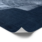 Poster Décor de plage de Navy Seashell Imprimer no 2 (Coin)