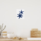 Poster Décor de plage Star Fish Navy (Cuisine)