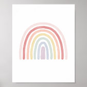 Poster Décor de pouponnière Pastel Arc-en-ciel (Devant)