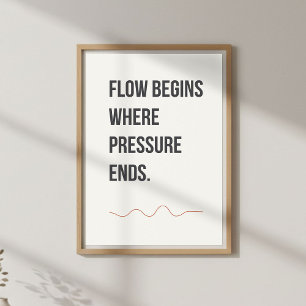 Poster Décor de studio calme. Citation créative minimalis