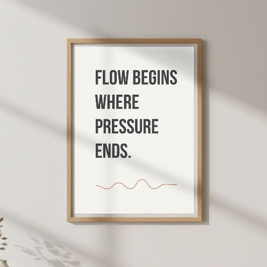 Poster Décor de studio calme. Citation créative minimalis