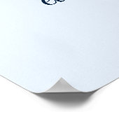 Poster Décor de texte de script bleu pastel Perfusionnist (Coin)