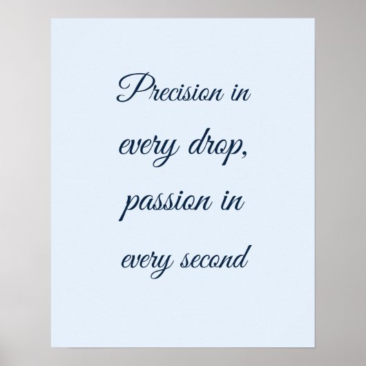 Poster Décor de texte de script bleu pastel Perfusionnist (Devant)