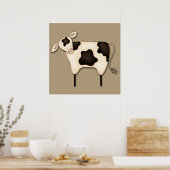 Poster Décor de vache de campagne primitif (Cuisine)