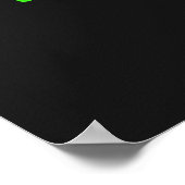 Poster Décor d'ingénieur quantique Open Sans vert néon no (Coin)