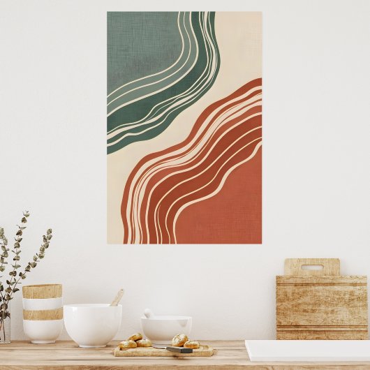 Poster Décor D'Inspiration Naturelle Moderne (Cuisine)