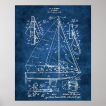 Décor du mur nautique Plan du bateau à voile #3