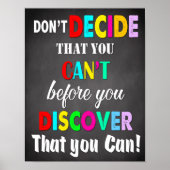 Poster Décor En Classe, Citations En Classe, Inspiration (Devant)