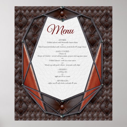 Poster Décor et cartes en cuir 3D (Devant)