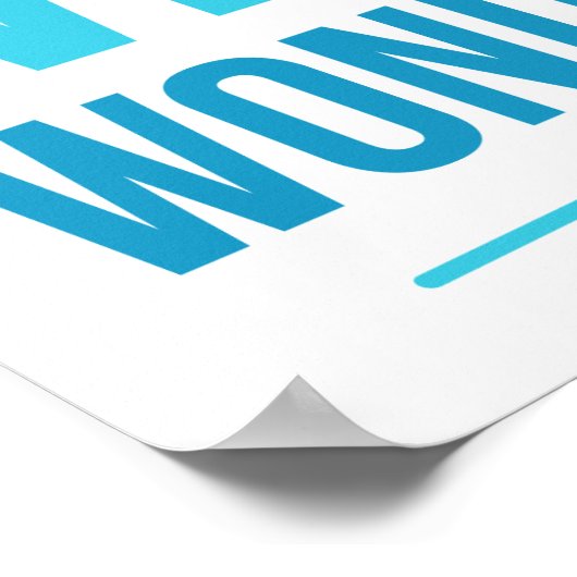 Poster Décor Festive hiver merveilleux mots (Coin)