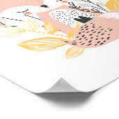 Poster Décor floral pour bébé Fox Nursery (Coin)