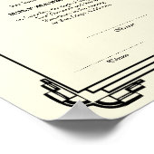 Poster Décor frame keepscertificat mariage vertical (Coin)