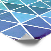 Poster Décor géométrique gris bleu (Coin)