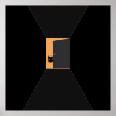 Poster Décor Halloween Chat Noir (Devant)