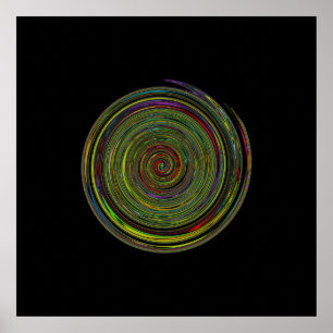 Poster décor hypnotique en spirale
