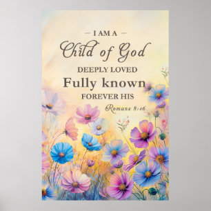 Poster Décor imprimable de verset biblique