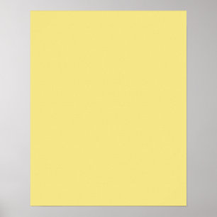Poster Décor jaune pastel doux prêt à customiser