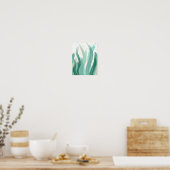 Poster Décor moderne Abstrait Vert mer Vert laiton (Cuisine)