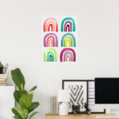 Poster Décor moderne Rainbow Nursery pour enfants (Bureau à domicile)