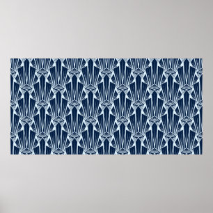 Poster Décor motif sans couture avec géométrie stylisée