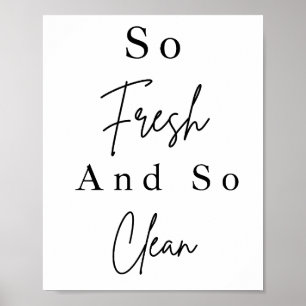 Poster Décor Mur De Salle De Bains Si Frais Et Si Propre
