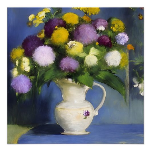 Poster Décor mural de fleurs délicates (Devant)