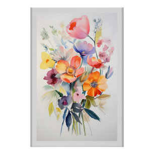 Poster Décor mural floral contemporain Art # 1