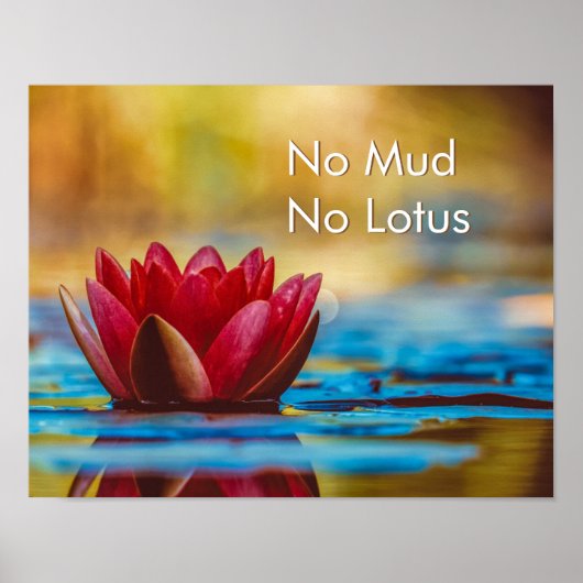 Poster Décor mural Zen Pleine Conscience Pas de boue pas (Devant)