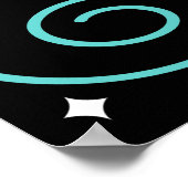 Poster Décor personnalisé Black Sweet 16 Anniversaire (Coin)