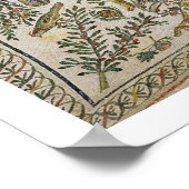 Poster Décor plafond avec fleurs et oiseaux (mosaïque) (Coin)