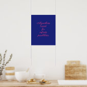 Poster Décor Quantique Rose Bleu Cosmique (Cuisine)