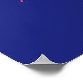 Poster Décor Quantique Rose Bleu Cosmique (Coin)